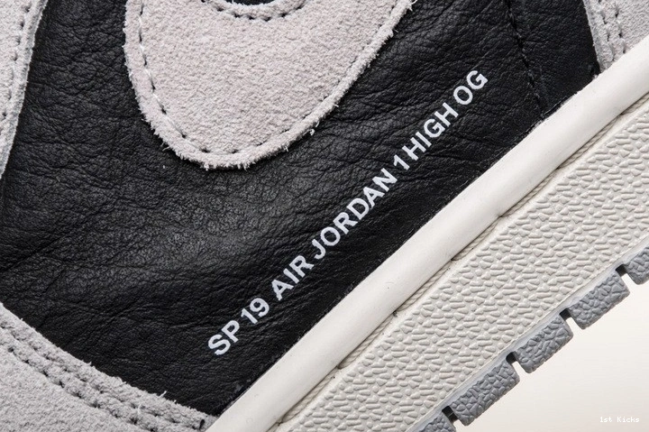 Grey Crimson 1 Black 555088-018 Air Jordan 1102